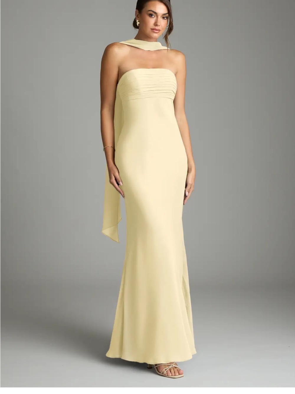 Azazie Saylor Bridesmaid Dress Lemon Sorbet